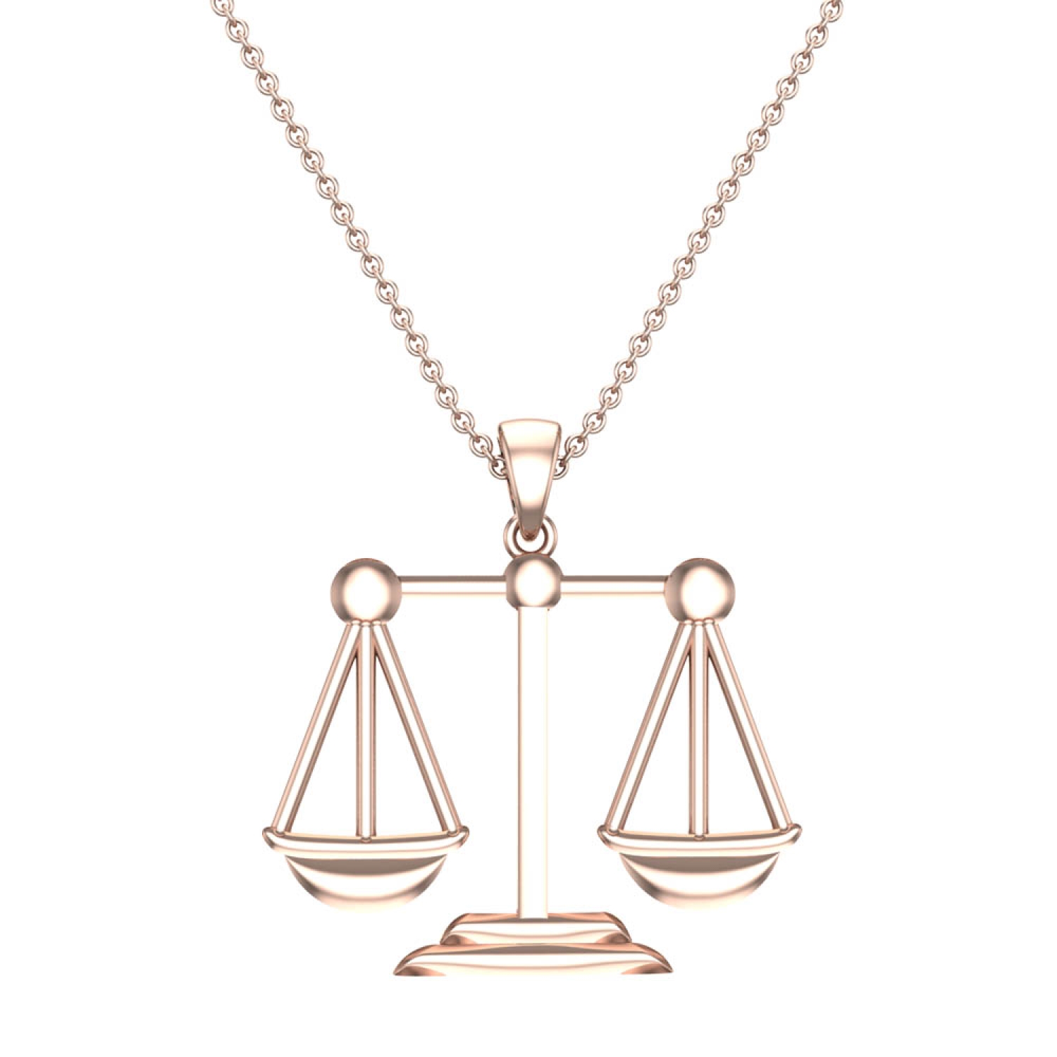 Gold libra hot sale scale pendant